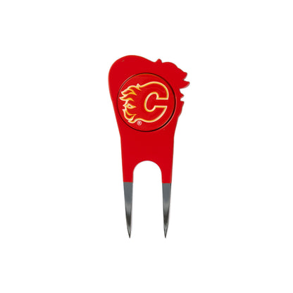 Calgary Flames Custom Shaped Divot Tool - Image 2 - Club Rehab