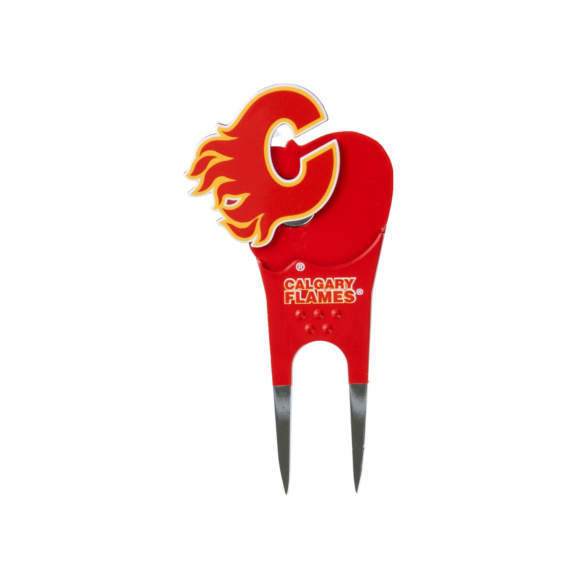 Calgary Flames Custom Shaped Divot Tool - Image 3 - Club Rehab