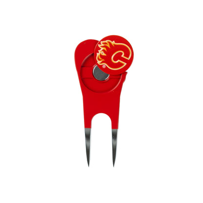 Calgary Flames Custom Shaped Divot Tool - Image 4 - Club Rehab