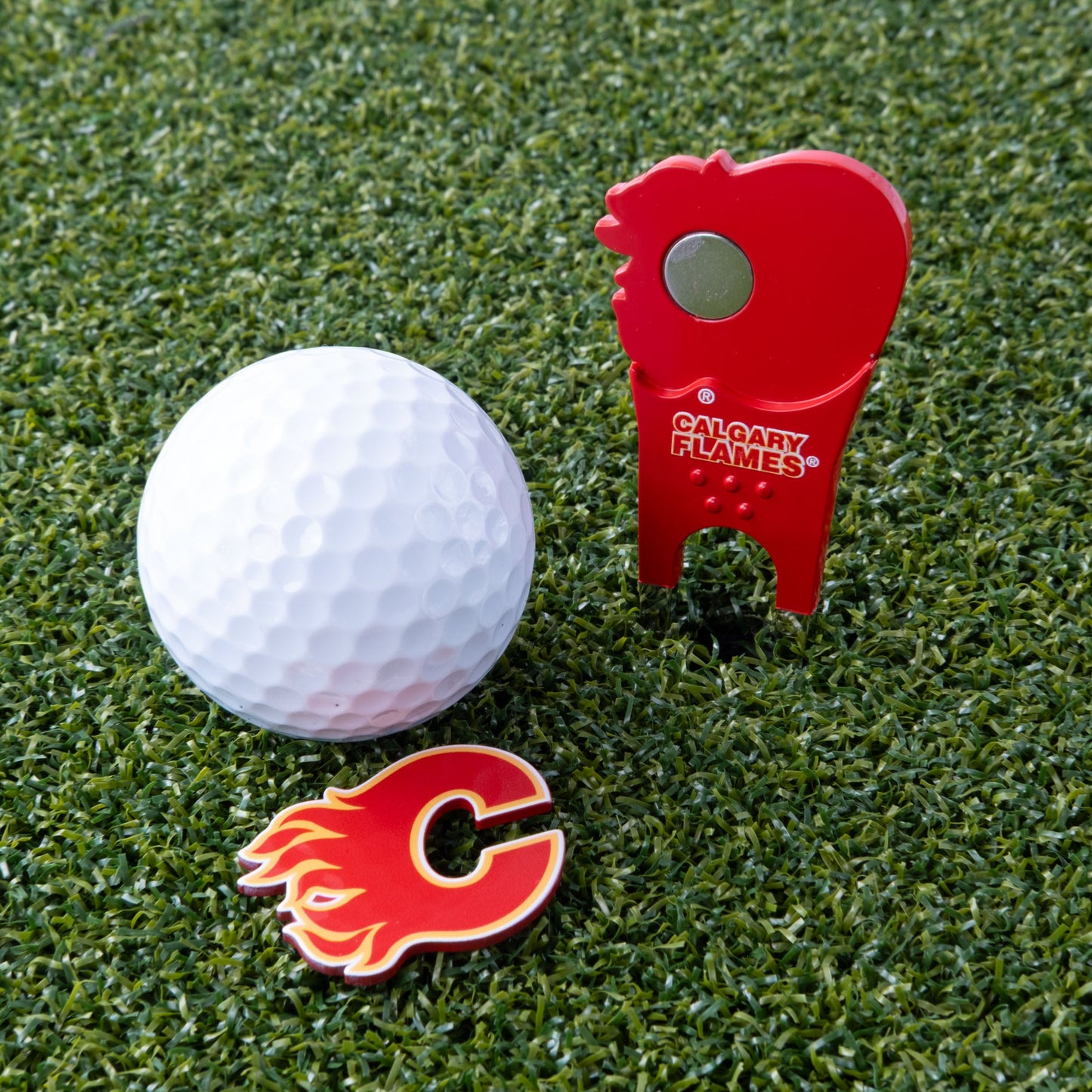 Calgary Flames Custom Shaped Divot Tool - Image 5 - Club Rehab