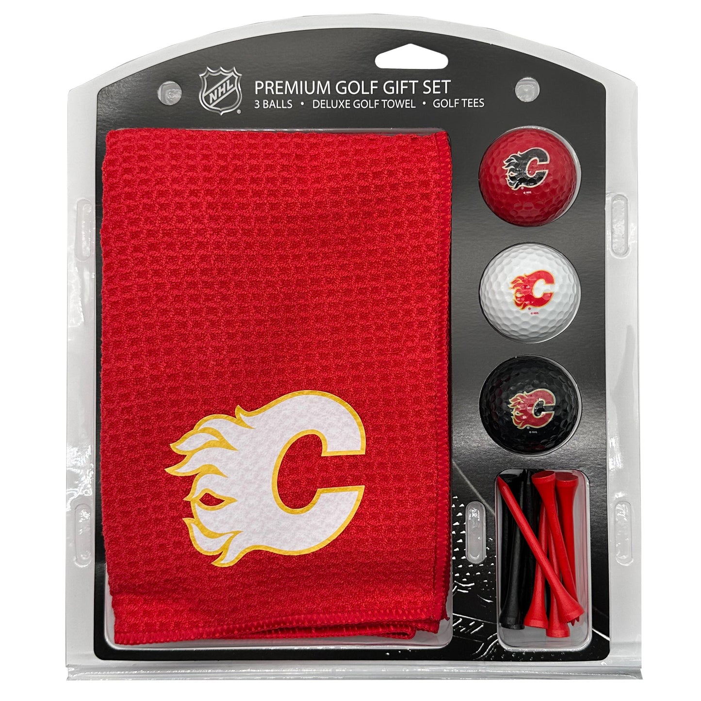 Calgary Flames Microfiber Towel Golf Gift Set - Club Rehab