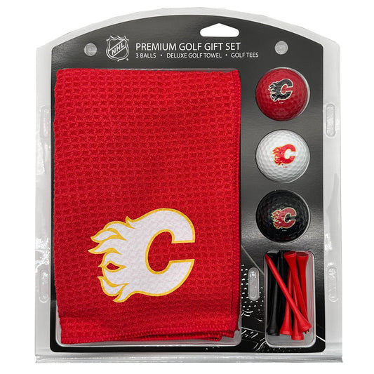 Calgary Flames Microfiber Towel Golf Gift Set - Club Rehab