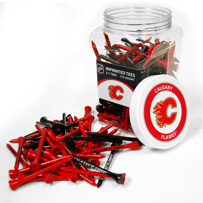 Calgary Flames 175-count golf tee jar with team-imprinted tees