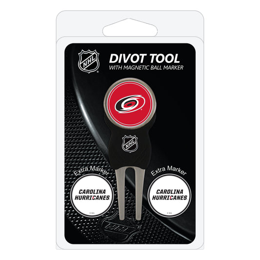 Carolina Hurricanes divot repair tool and three ball markers