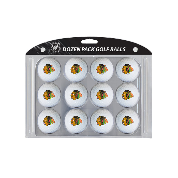 Chicago Blackhawks logo golf balls, 12 pack