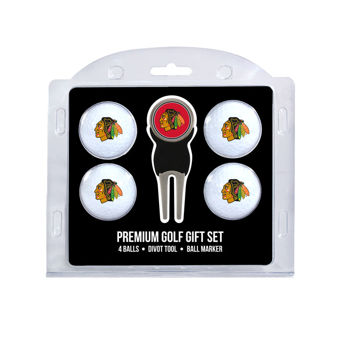 Chicago Blackhawks 4-Ball Golf Gift Set