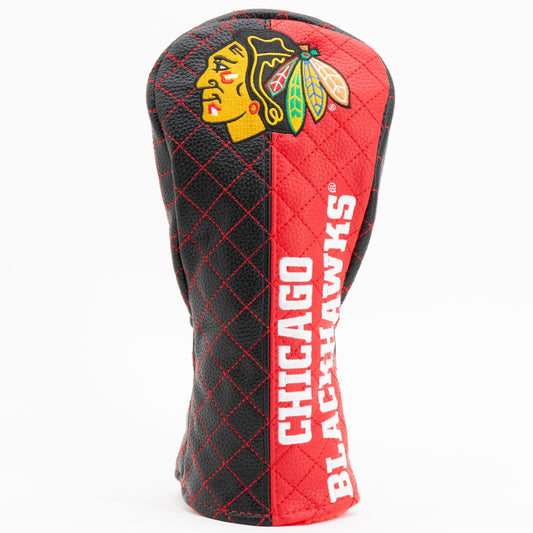Chicago Blackhawks split fairway quilted golf headcover