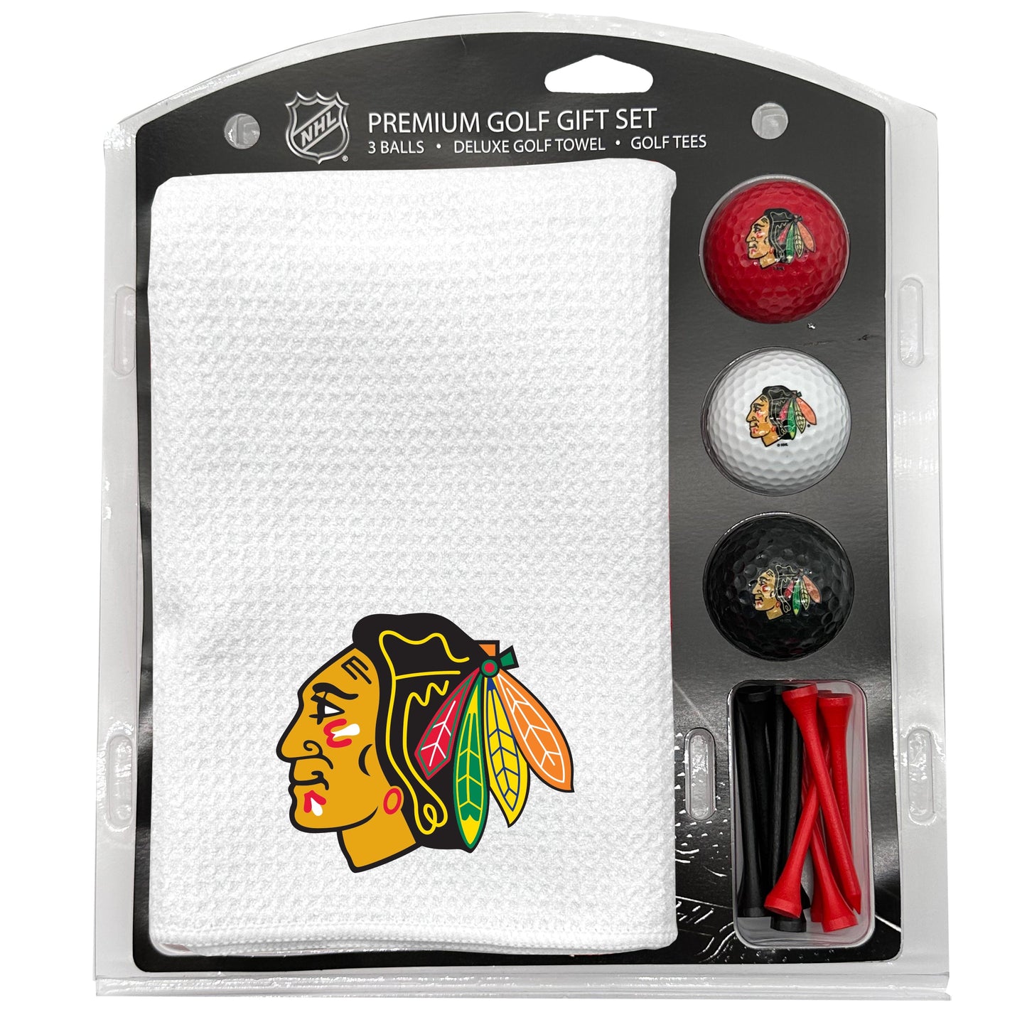 Chicago Blackhawks White Microfiber Towel Golf Gift Set - Club Rehab