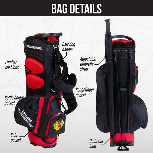 Chicago Blackhawks Fairway Stand Bag - Image 2 - Club Rehab