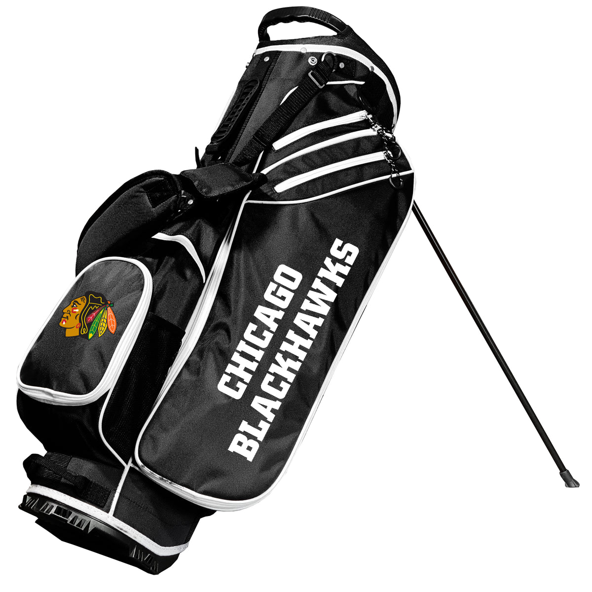 Chicago Blackhawks Birdie stand golf bag, Black color