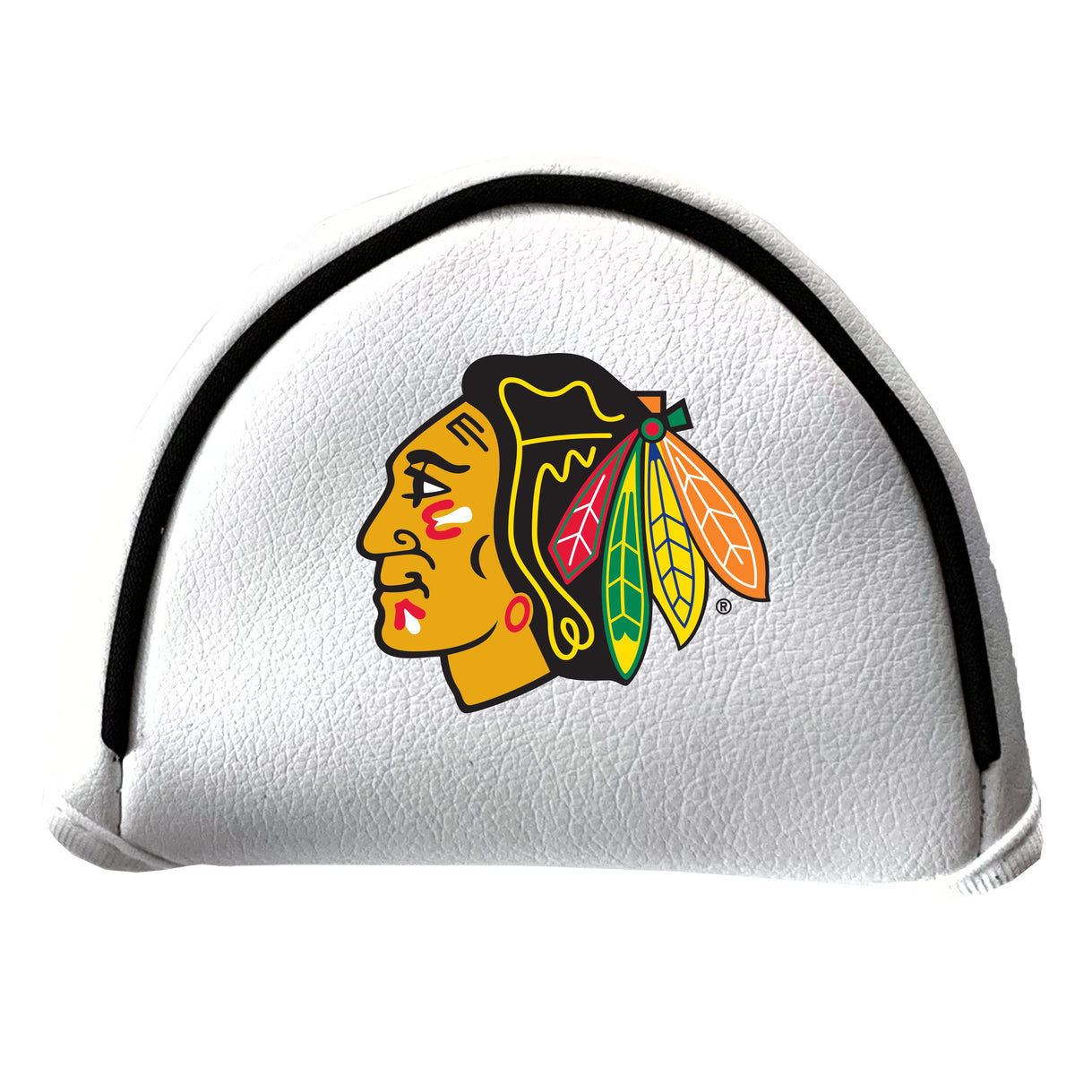 Chicago Blackhawks Vintage White Printed Mallet Putter Headcover