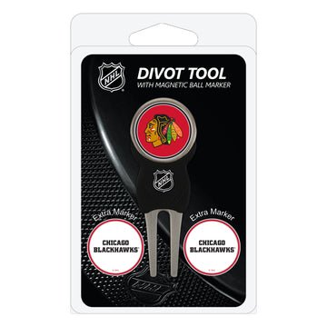 Chicago Blackhawks Pitchgabel + 3 Ballmarker
