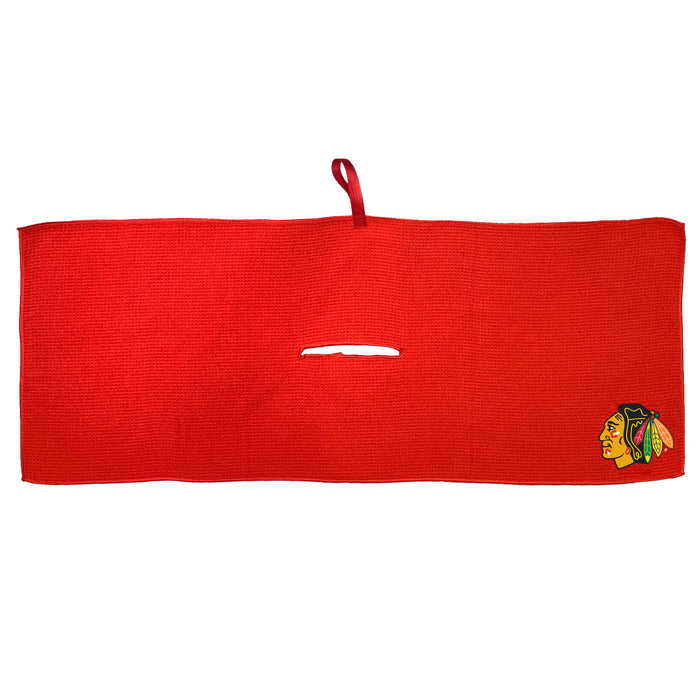 Chicago Blackhawks 16 x 40 microfiber golf towel with team logo