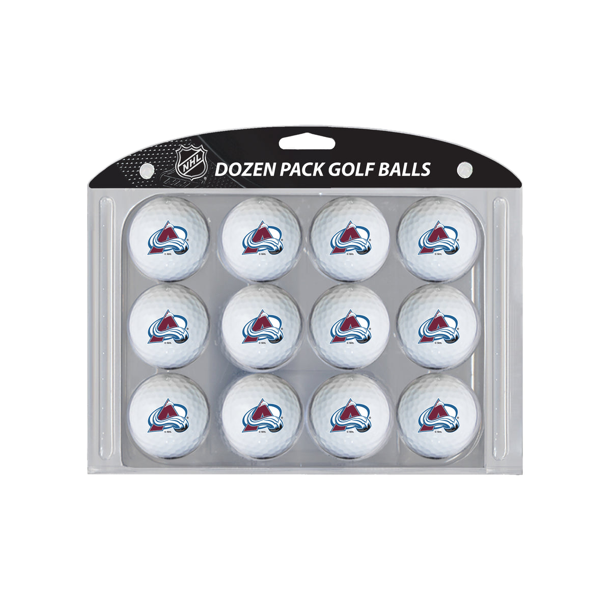 Colorado Avalanche logo golf balls, 12 pack