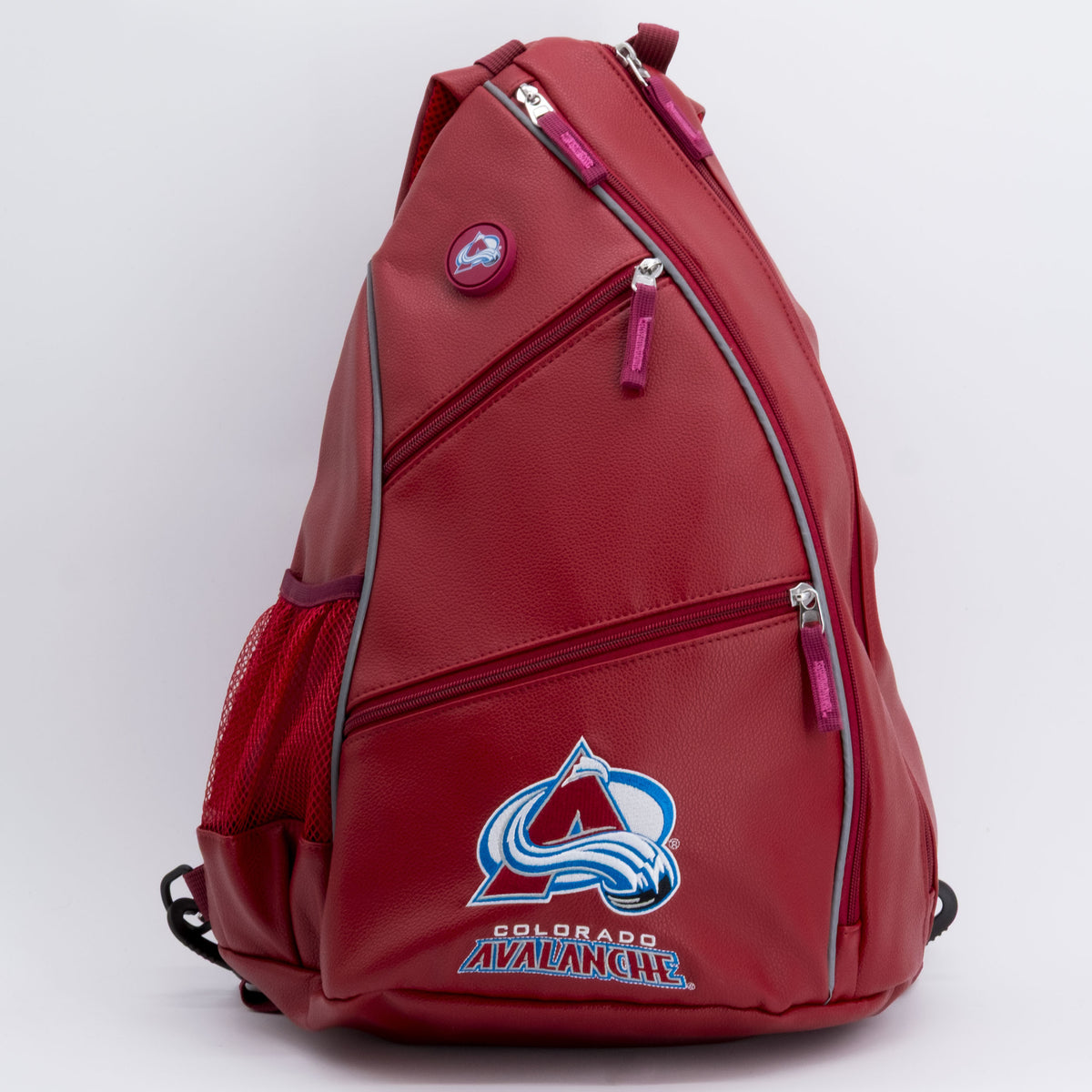 Colorado Avalanche PU leather backpack by Team Golf, view 1