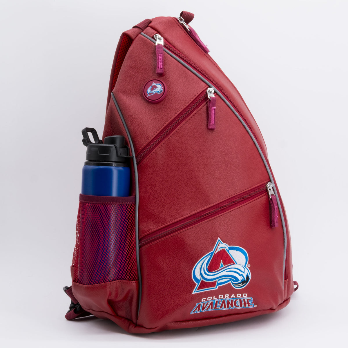 Colorado Avalanche PU leather backpack by Team Golf, view 3