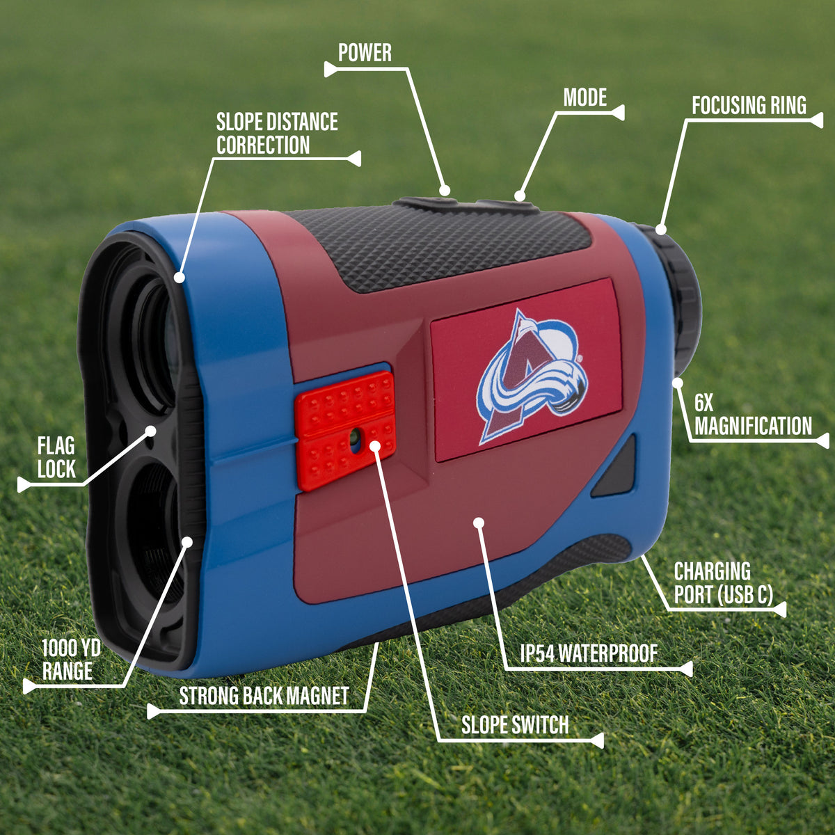 Colorado Avalanche Foresight golf rangefinder by Team Golf, view 6