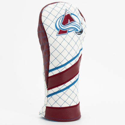 Colorado Avalanche Striped Fairway quilted headcover, angled view