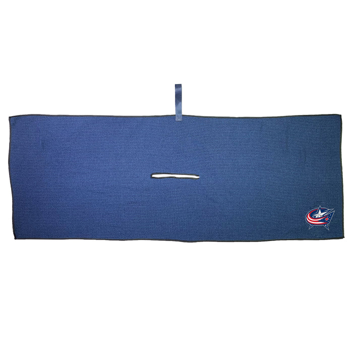 Columbus Blue Jackets 16 x 40 microfiber golf towel with team logo