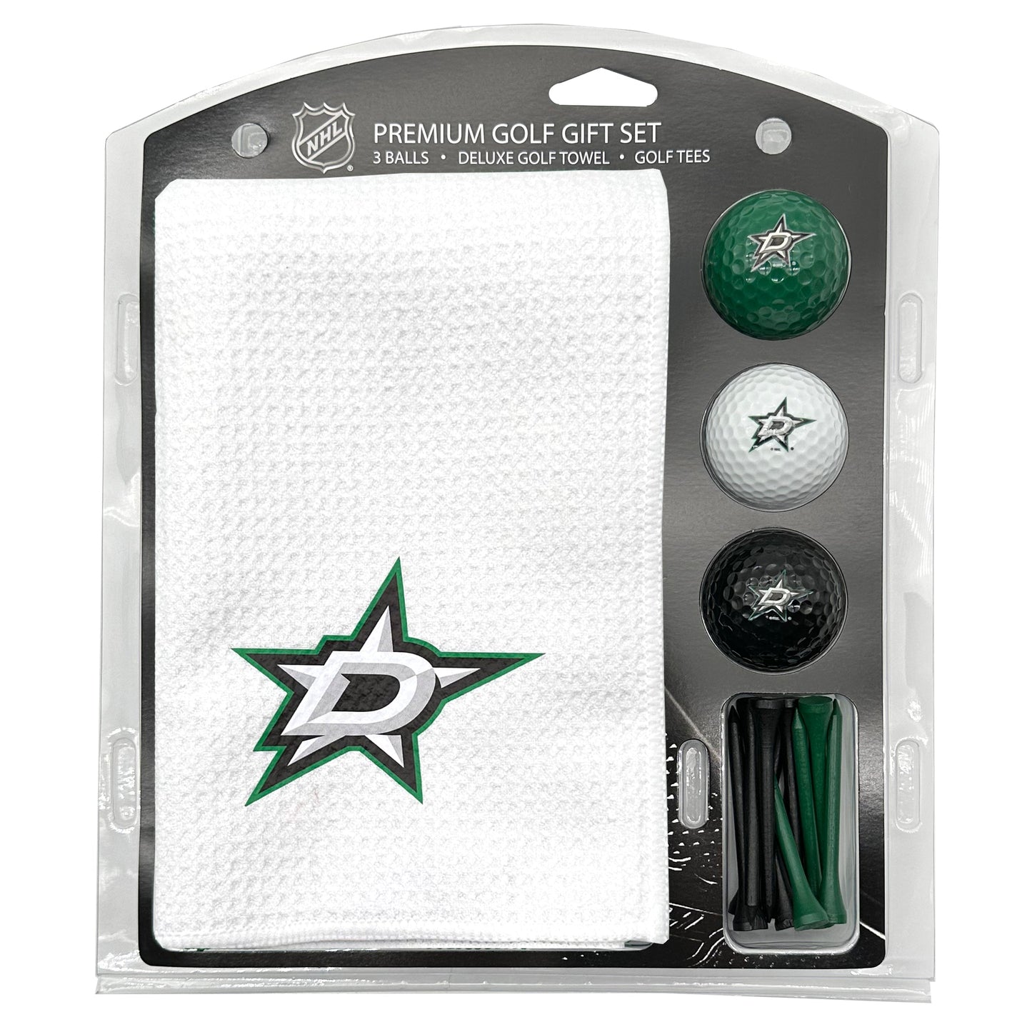 Dallas Stars White Microfiber Towel Golf Gift Set - Club Rehab