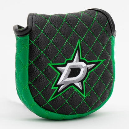 Dallas Stars solid mallet putter quilted golf headcover alternate view
