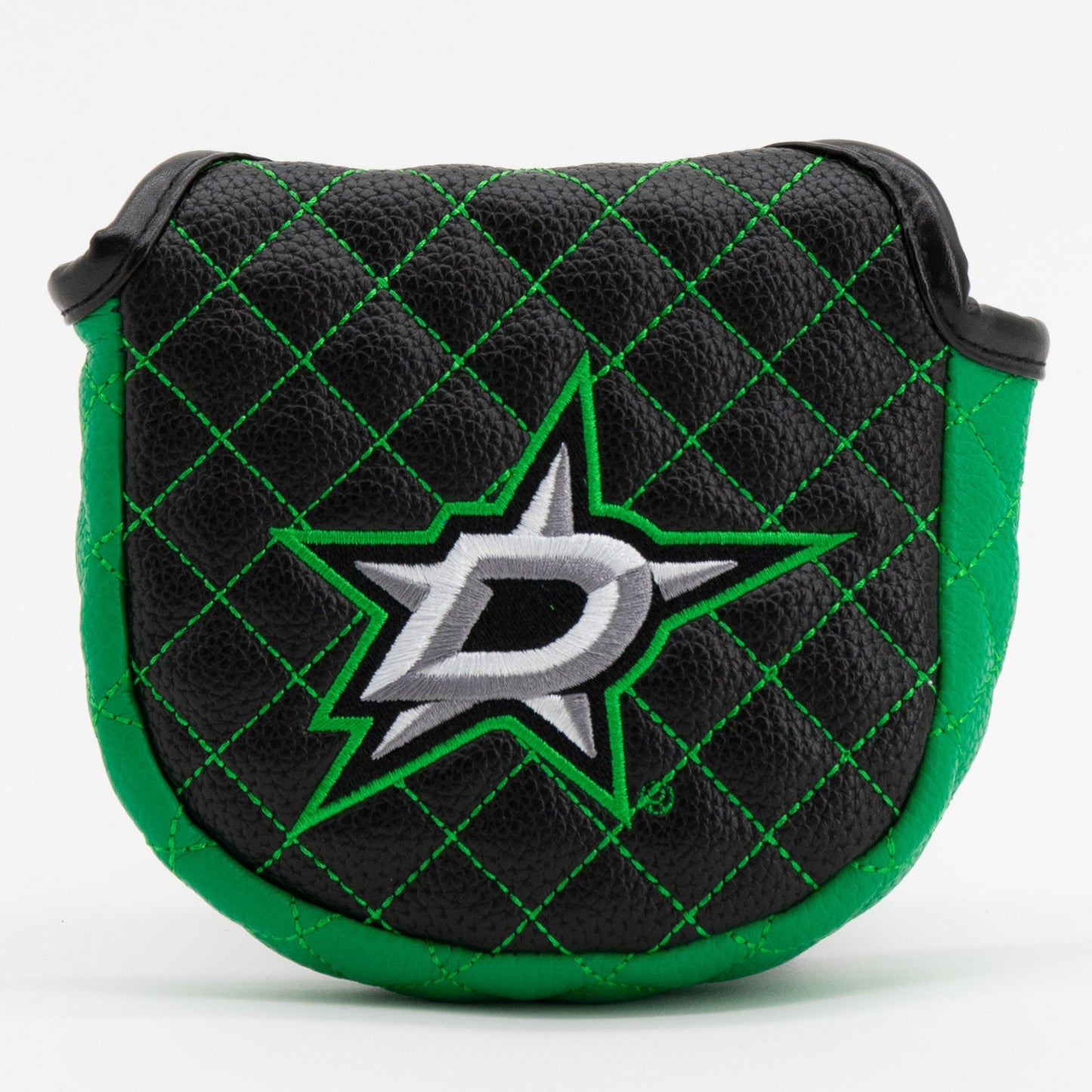 Dallas Stars solid mallet putter quilted golf headcover