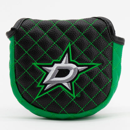 Dallas Stars solid mallet putter quilted golf headcover
