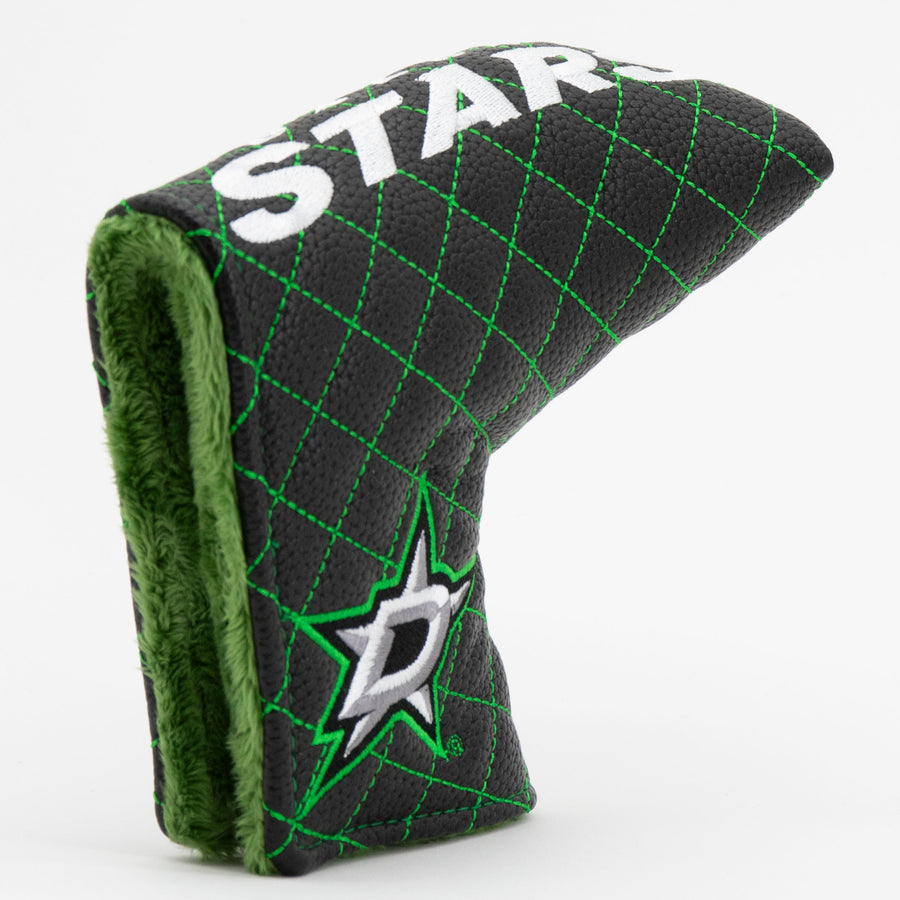 Dallas Stars solid quilted blade putter cover: original opening and lining detail
