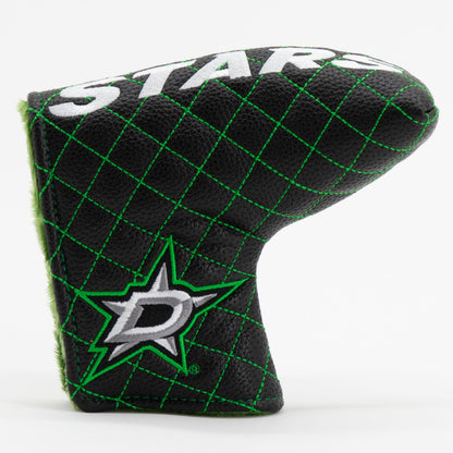 Dallas Stars solid blade putter quilted golf headcover