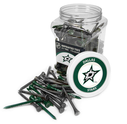 Dallas Stars 175-count golf tee jar with team-imprinted tees
