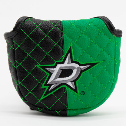 Dallas Stars Split Mallet Putter quilted headcover, front view