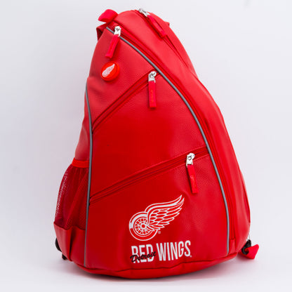 Detroit Red Wings PU leather backpack by Team Golf, view 1