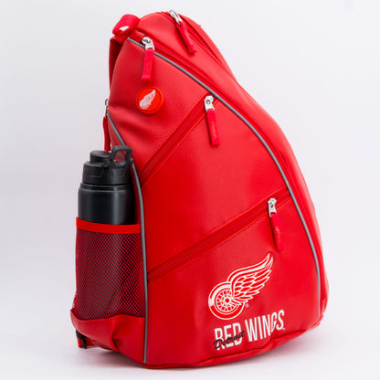 Detroit Red Wings PU leather backpack by Team Golf, view 3