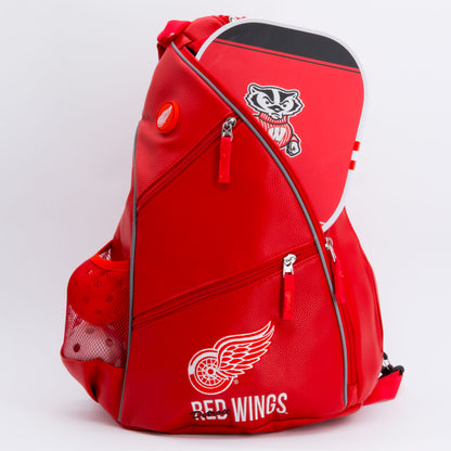 Detroit Red Wings PU leather backpack by Team Golf, view 4