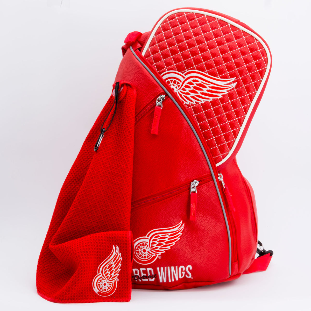 Detroit Red Wings PU leather backpack by Team Golf, view 7