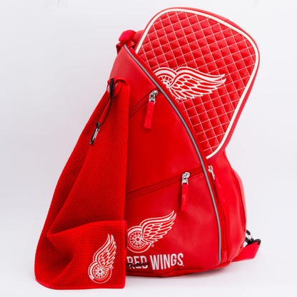 Detroit Red Wings PU leather backpack by Team Golf, view 7