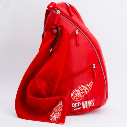 Detroit Red Wings PU leather backpack by Team Golf, view 8