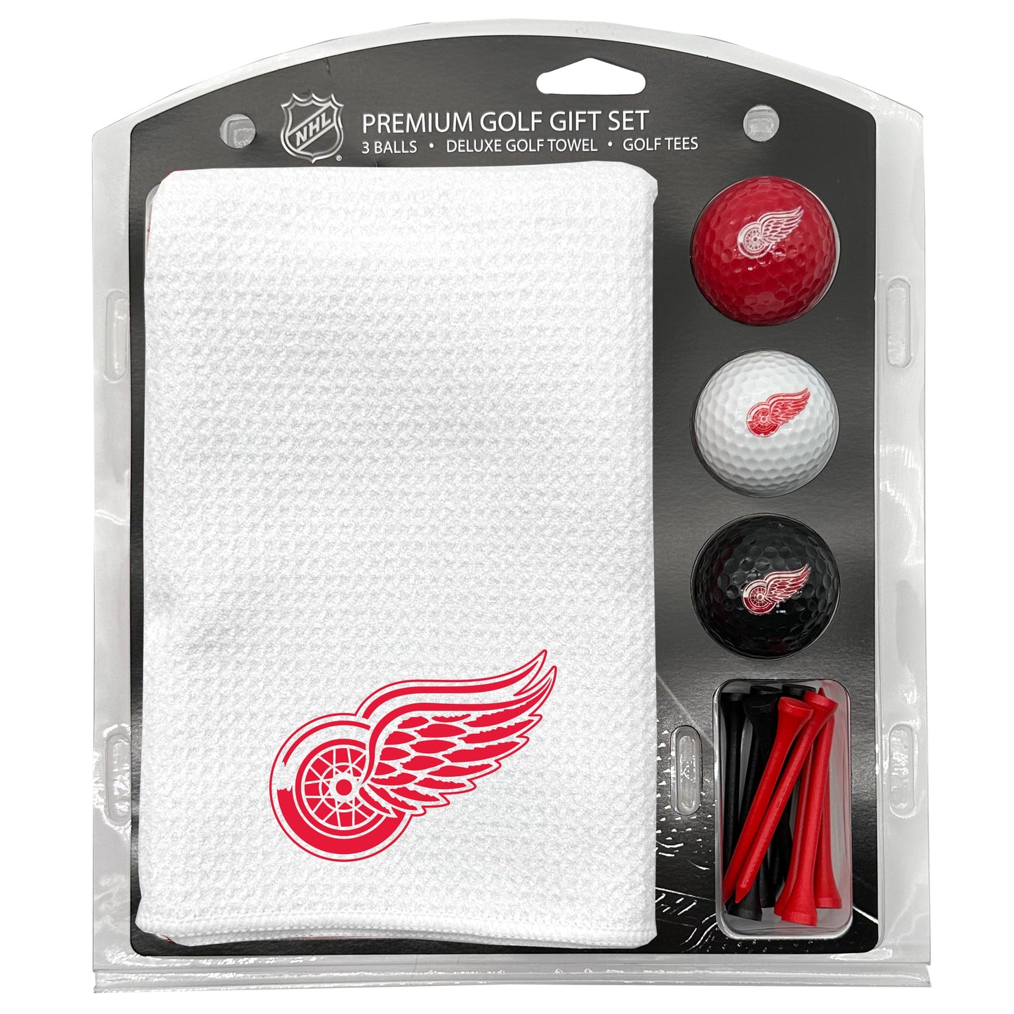 Detroit Red Wings White Microfiber Towel Golf Gift Set - Club Rehab