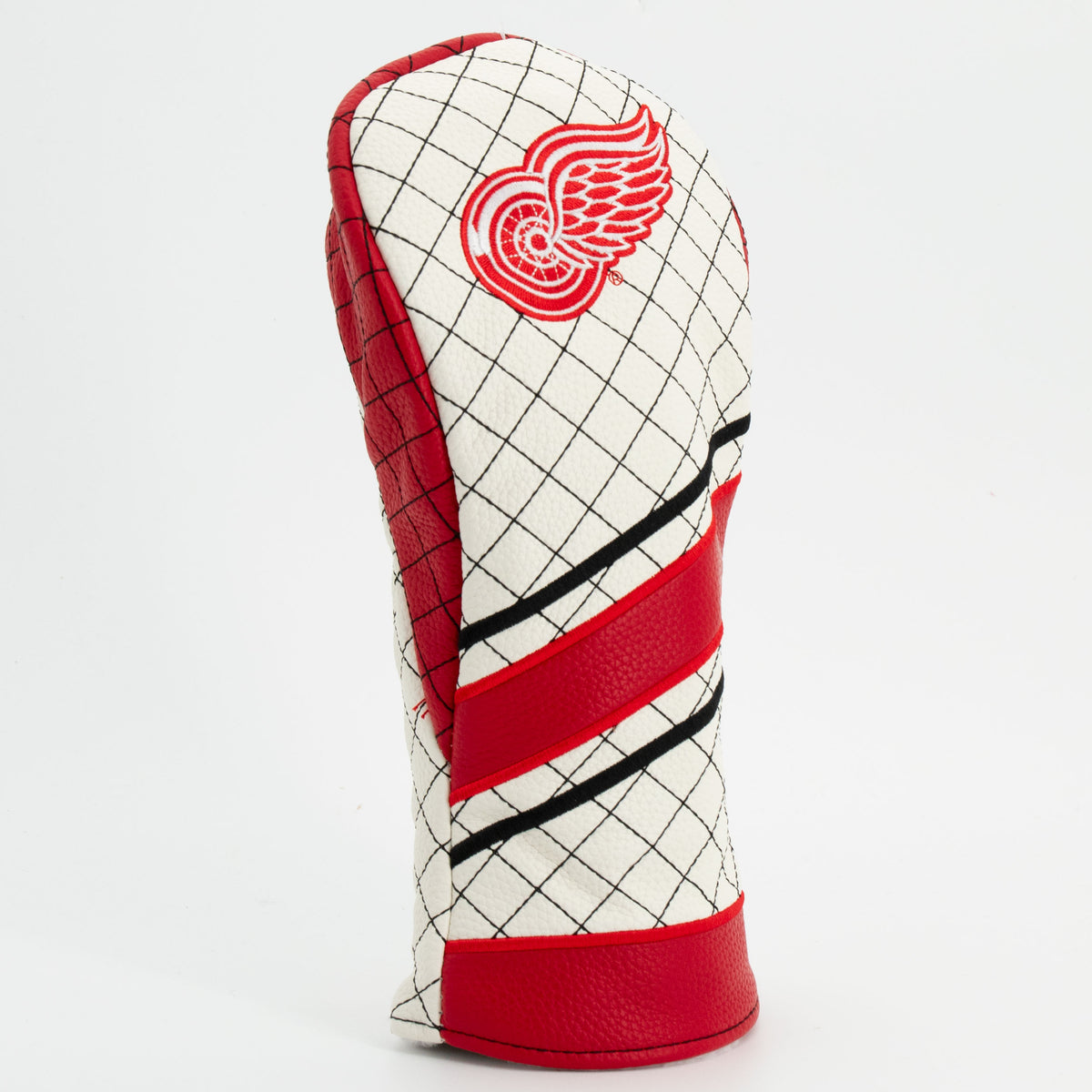 Detroit Red Wings Striped Fairway quilted headcover, angled view