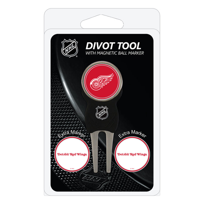 Detroit Red Wings divot repair tool and three ball markers