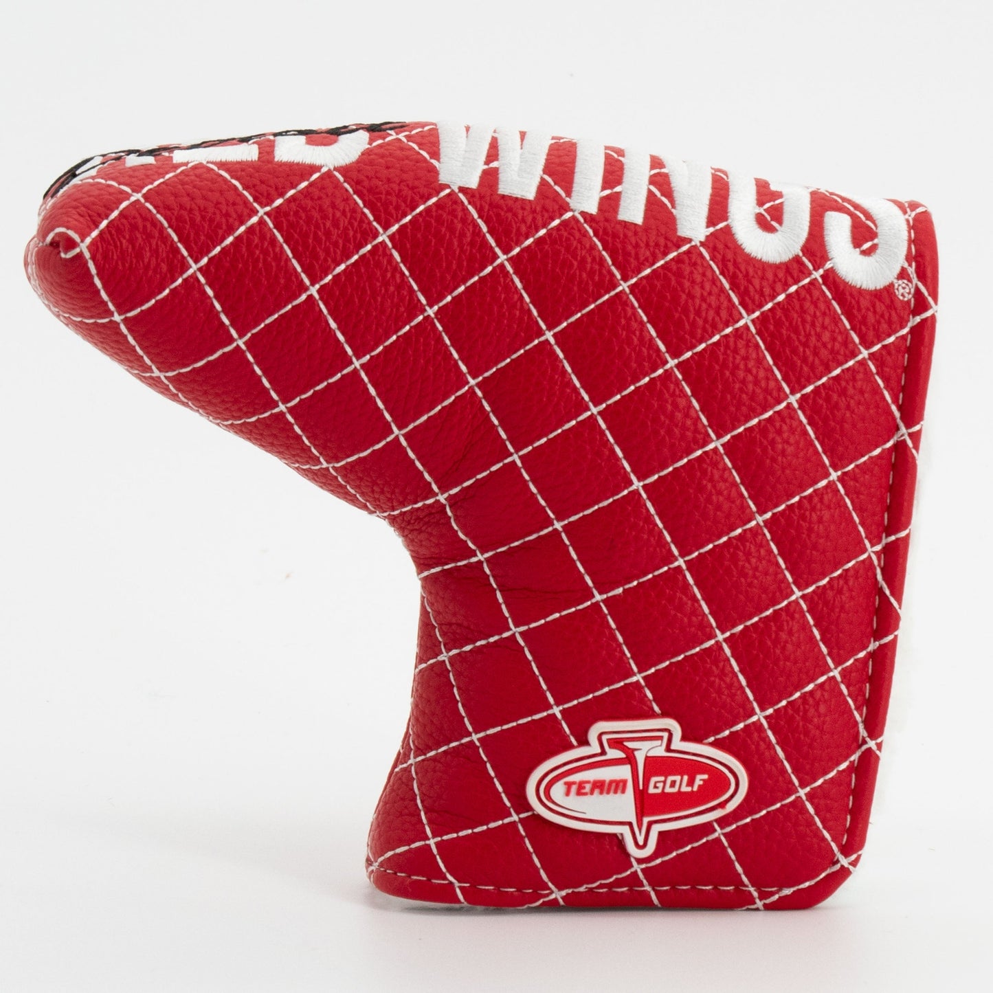 Detroit Red Wings solid blade putter quilted golf headcover alternate view