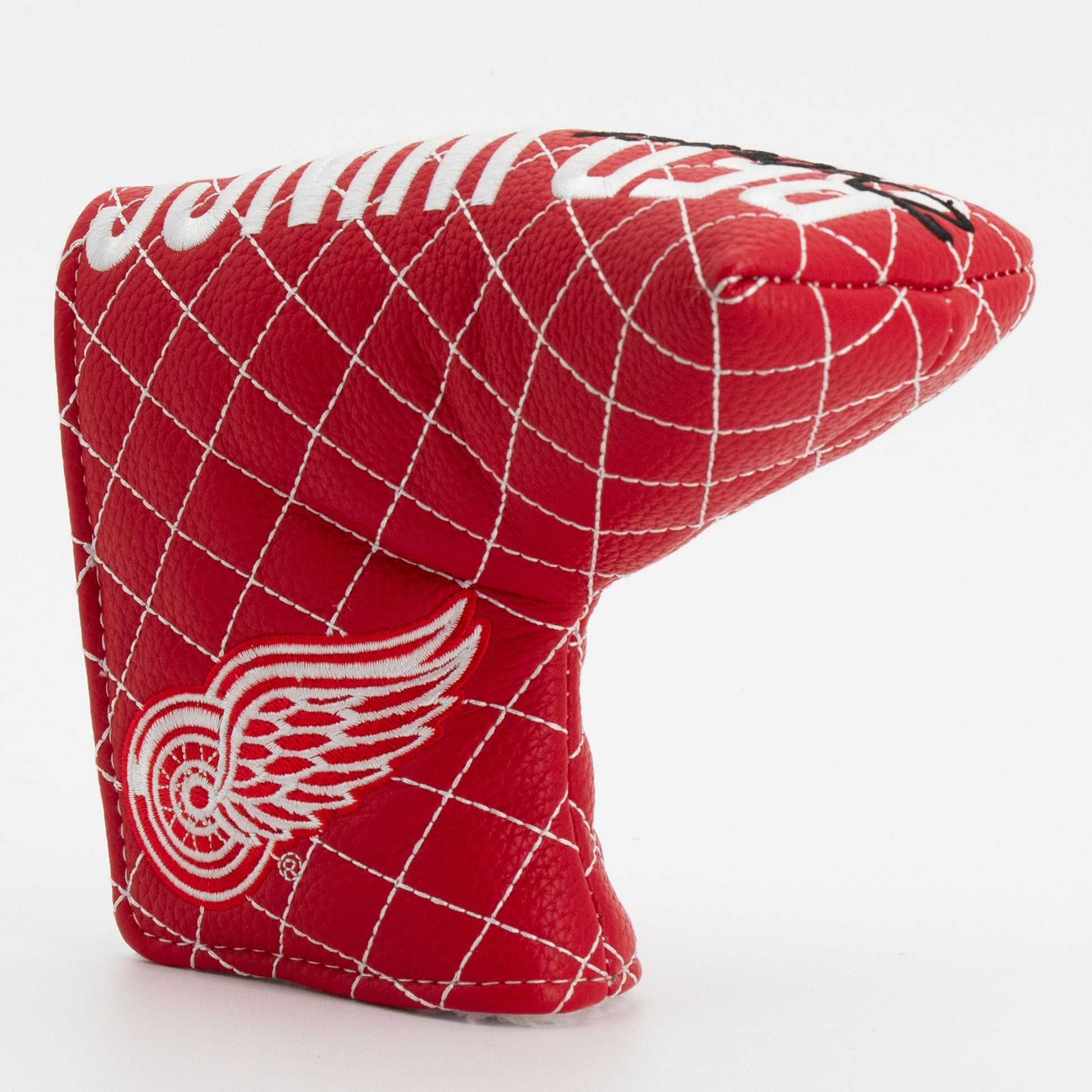 Detroit Red Wings solid blade putter quilted golf headcover alternate view