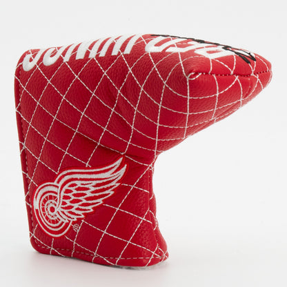 Detroit Red Wings solid blade putter quilted golf headcover alternate view