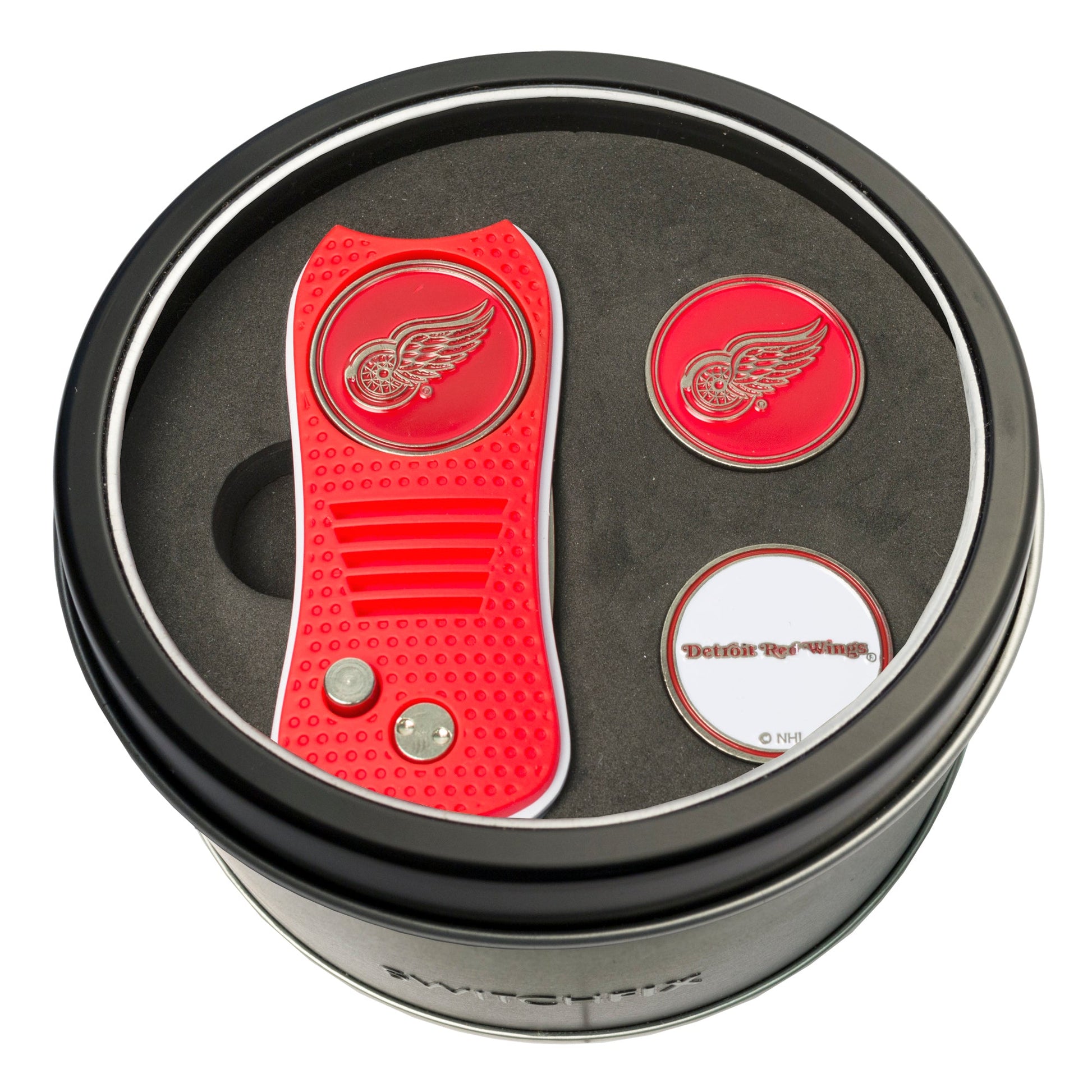 Detroit Red Wings Switchblade divot tool and ball marker tin gift set