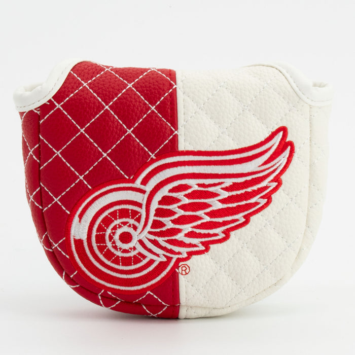 Detroit Red Wings Split Mallet Putter quilted headcover, front view