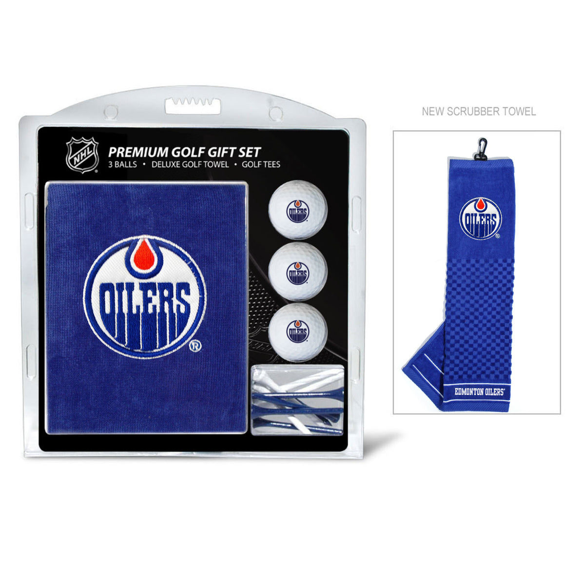Edmonton Oilers Embroidered Towel Golf Gift Set