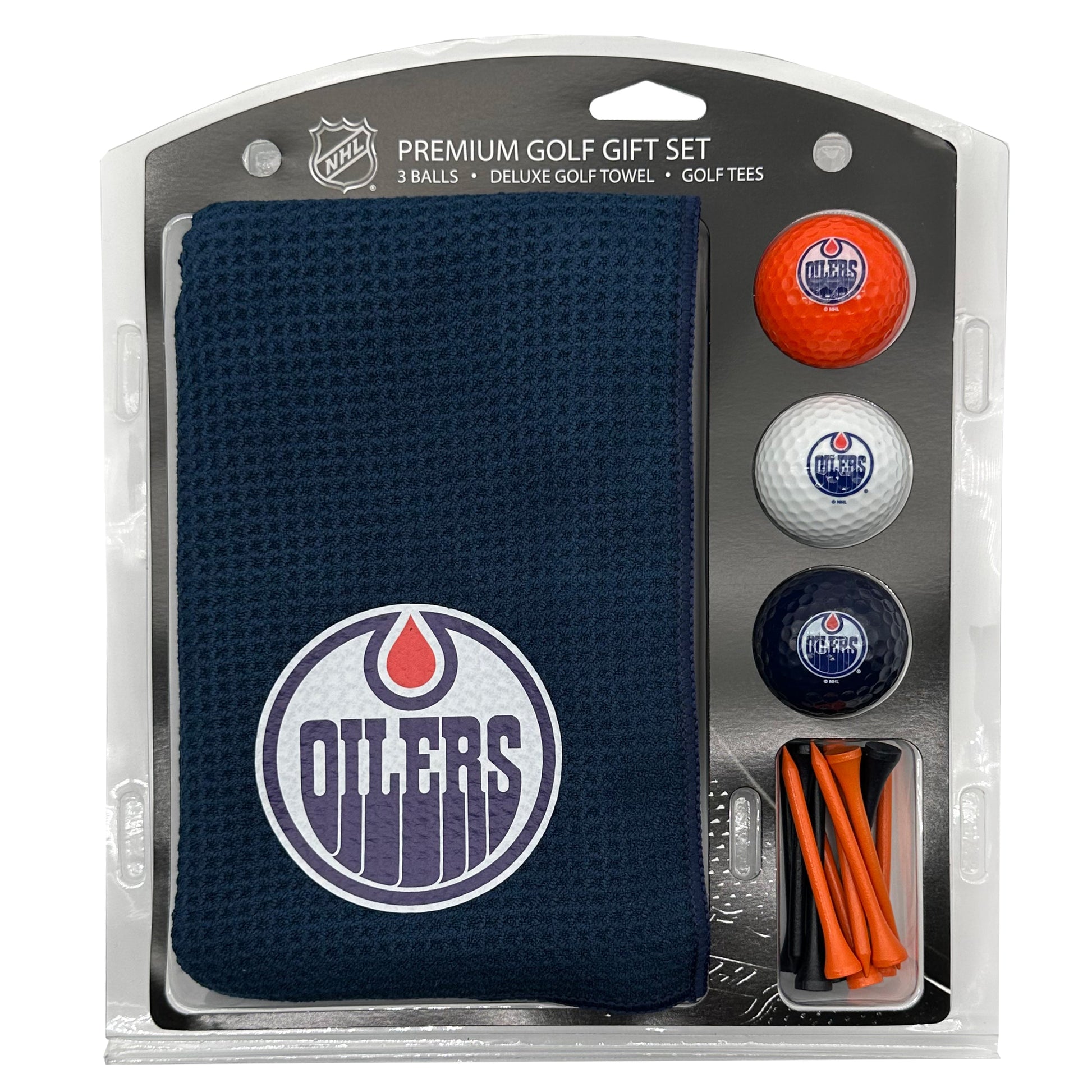 Edmonton Oilers Microfiber Towel Golf Gift Set - Club Rehab