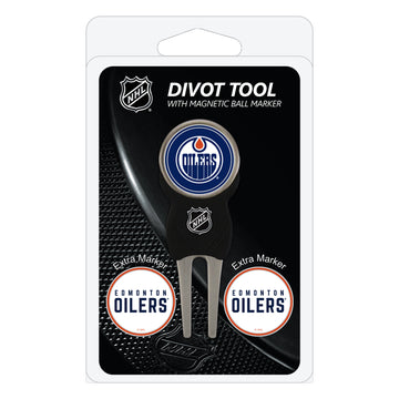 Edmonton Oilers Divot Tool + 3 Ball Markers