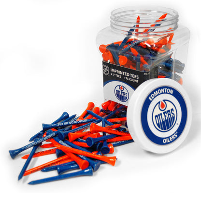 Edmonton Oilers 175-count golf tee jar with team-imprinted tees