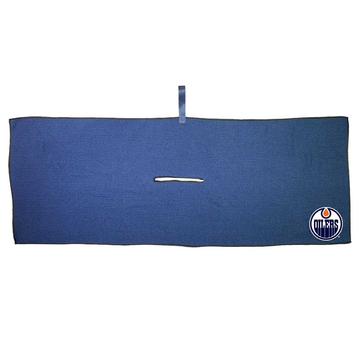 Edmonton Oilers 16 x 40 microfiber golf towel with team logo